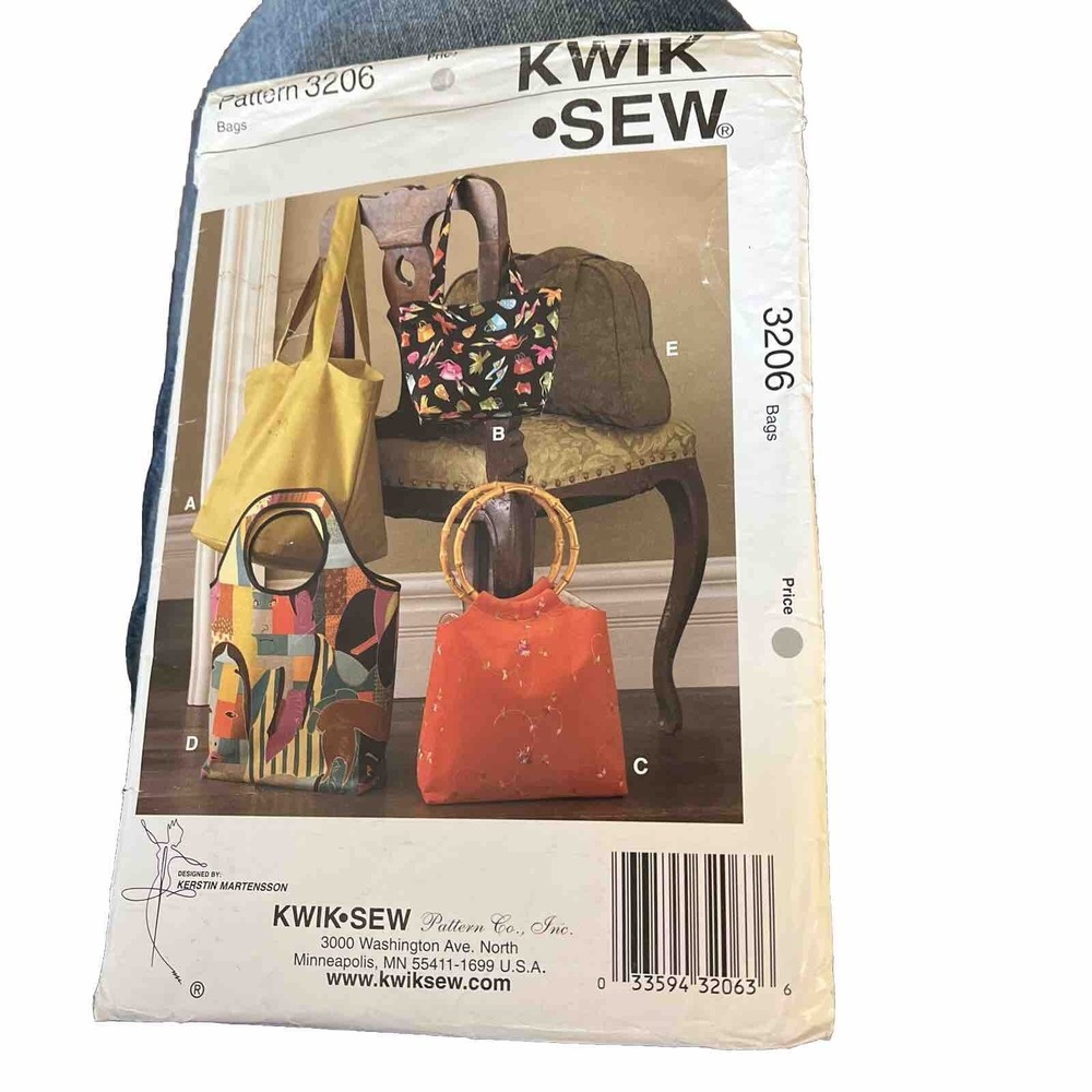 Kwik Sew Pattern # 3206 Bags